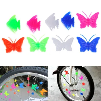 F2TC 36Pcs פלסטיק רב-צבע האופניים מחזור גלגל דיבר חרוזי ילדים אופניים Decors