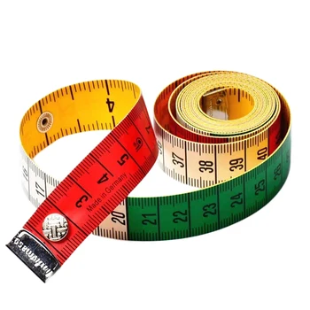 1.5 מטר הגוף מדידה בסרגל כפתור החייט למדוד קלטת מיני שטוח רך שליט סנטימטר, מטר מדידה DIY כלי תפירה