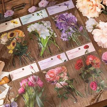 1 הרבה = 24 חבילות בציר הזמן גינת פרחים היומן מחמד מדבקה תיק עיצוב אלבומים חומר קישוט נייר חבילה סיטונאי