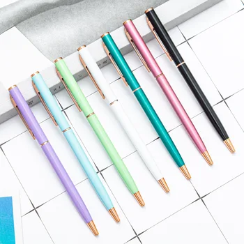 1 חתיכה יצירתי צבע ממתקים עסקים מתכת המשרד אביזרים לסובב עט כדורי בית הספר מכשירי כתיבה, ציוד משרדי
