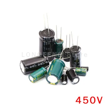 10PCS 450V10uF 10UF 450V Plug-in אלומיניום אלקטרוליטיים הקבל.
