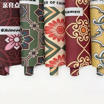 10pcs בסגנון סיני קראפט ניירות חג המולד נייר אריזה, שקיות אריזה לעסקים עיצוב אלבומים אספקת נייר