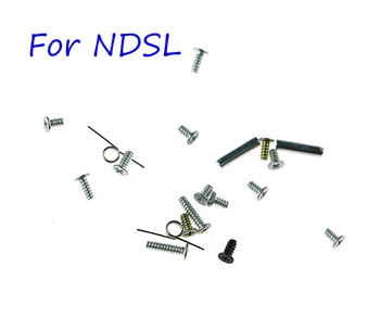 10sets חדש ברגים + L R מעיינות + יתד מתכת קטנים אביזרי סט מלא עבור נינטנדו DS NDS Lite NDSL