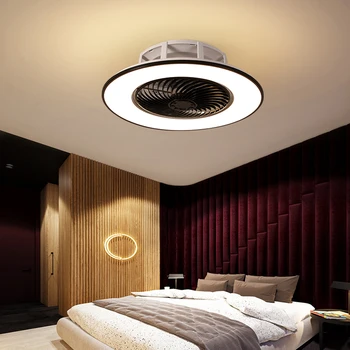 2021 חדש Led מאוורר תקרה מנורת מודרני מינימליסטי מנורת תקרה האוכל, חדר השינה, הסלון המנורה סיבוב המאוורר המנורה
