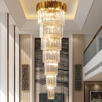 2023 עיצוב חדש קריסטל נברשות התקרה יוקרה בסלון אור הול מלון Led מנורות שנדליר תליון תאורה לקישוט