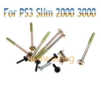 30sets עבור פלייסטיישן PS3 Slim 2000 3000 מסוף מחשב מארח סט מלא ברגים בורג הקיבוע ערכת תיקון חלקים