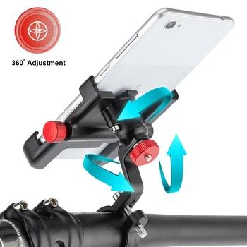 360 Rotatable האופניים טלפון נייד בעל אלומיניום מתכוונן קורקינט חשמלי בעל טלפון החלקה אופניים MTB הטלפון לעמוד הר