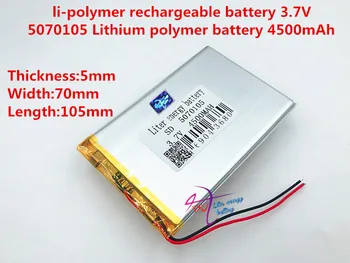 5070105 3.7 V,4500mAH (פולימר ליתיום סוללה ליתיום) Li-ion סוללה עבור tablet pc 7 אינץ ' 8 אינץ 9ס מ סוללה