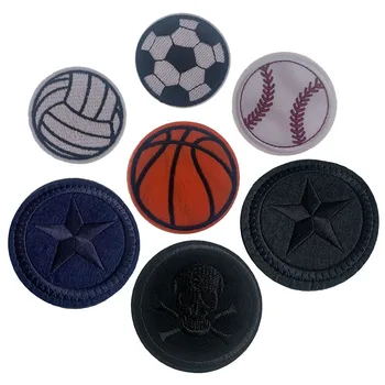 5Pcs כדורגל רקום ברזל-על כתמים על בגדים Appliqued תפירה חם-תיקון DIY מדבקות, תגים תיקון הכדור דקורטיביים