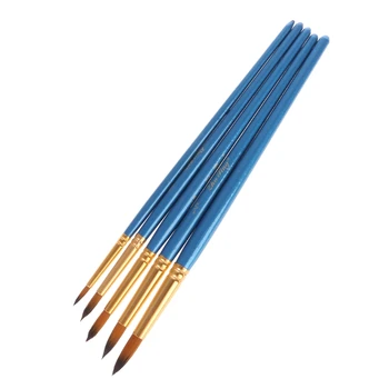 5xWatercolor גואש מכחולים המיקסר, ניילון שיער ערכת ציוד אמנות זרוק משלוח