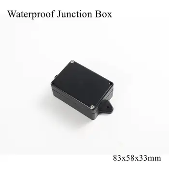 83x58x33mm עמיד למים פלסטיק מארז קופסא שחורה חיצונית הכבל תיבת צומת חשמל פרויקט מקרה ABS IP65 83*58*33mm