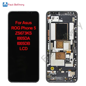 AMOLED עבור Asus רוג ' טלפון 5 ZS673KS I005DA I005DB Pantalla תצוגת LCD לוח מגע מסך דיגיטלית הרכבה, חלקי חילוף