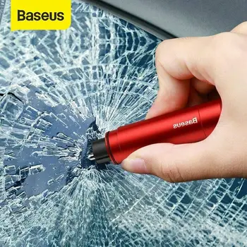 Baseus בטיחות רכב האמר רכב חלון זכוכית מפסק אוטומטי של חגורת הבטיחות חותך בסכין מיני מציל-חיים לברוח האמר רכב כלי חירום