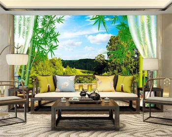beibehang מותאמים אישית חדשים מודרניים נוף טבעי טלוויזיה חדר שינה סלון רקע טפט קיר מסמכי עיצוב הבית papier peint