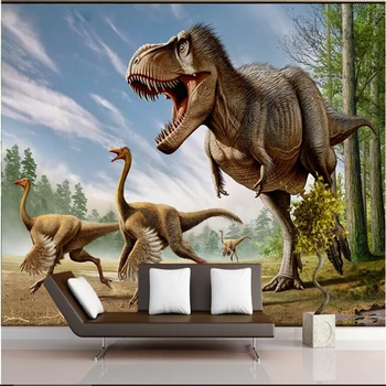 beibehang תמונה מותאמת אישית טפט גדול פרסקו 3D דינוזאור רקע קישוט קיר צבוע הטלוויזיה רקע המסמכים דה parede