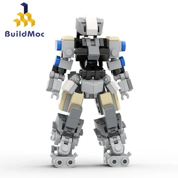 BuildMoc Mechanised נחת Mehca החליפה אבני הבניין להגדיר היי-טק מכונת רובוט דמויות אביר צעצועים לילדים, מתנת יום הולדת