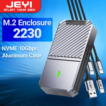 JEYI 2230 NVMe SSD המתחם, PCIe USB3.2 10Gbps אלומיניום מ 2 תיק נייד חיצוני של מצב מוצק דיסק תיבת תומך UASP לקצץ