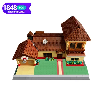 Moc קלאסי אנימציה אדריכלות סמית הדירה אבני הבניין להרכיב מודל MOC-98283 וילה הבית לבנים צעצוע ילדים מתנה
