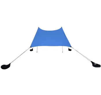 Outdoor אוהל חוף עם חול עוגן, נייד החופה שמשיה - 7 x 7' - חיזוק פינות