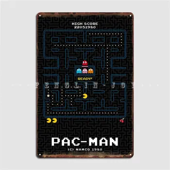 Pac Man מתכת לוח פוסטר מועדון מסיבת קולנוע, עיצוב לוחות טין סימן כרזות רטרו המערה בבית המרזח