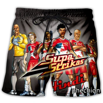 phechion אופנה חדשה גברים/נשים Supa Strikas הדפסת 3D מזדמנים מכנסיים קצרים חידוש אופנת רחוב גברים רופף ספורט קצרים 112