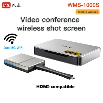 PX WMS-1000S 5G 4K אלחוטית WiFi מקרן טלוויזיה מקל תצוגה HDMI תואם-Smart TV-מסך מקרן 1080P עבור Iphone, דמוי אדם