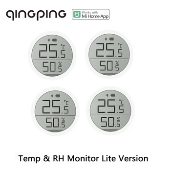 Qingping Bluetooth תואם מד לחות טמפרטורה ולחות חיישן אחסון נתונים LCD דיו מסך Lite Edition