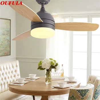 SOFITY מודרני מאוורר התקרה אורות עם שליטה מרחוק עץ אוהד להב הביתה דקורטיביים עבור הסלון חדר השינה מסעדה