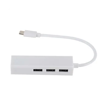 TYPEC ל USB2.0 100GbE כרטיס רשת Hub Lan Rj45 מתאם רשת Ethernet 3 יציאת USB 2.0