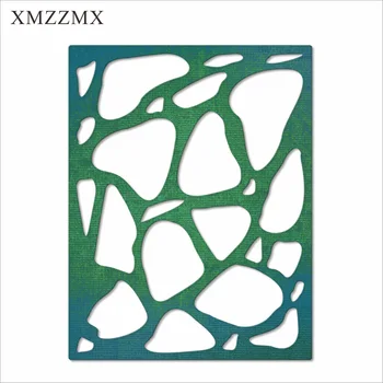 XMZZMX לא סדיר רקע לוח חיתוך מתכת מת על קבלת הכרטיס הבלטה נייר למות חתכים ערכות מלאכת יד תבניות שבלונות