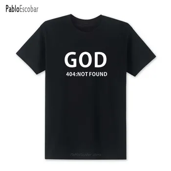 אופנה חדשה אלוהים 404 לא נמצא אתאיזם דת, אתאיסט מצחיק הומור מודפס חולצת קיץ או הצוואר חולצות כותנה העליון