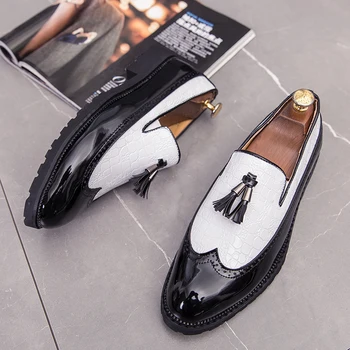 אופנה נעלי עבודה של גברים נעליים מזדמנים לנשימה נעלי עור נהיגה המוקסין נוח נעלי גברים משלוח חינם