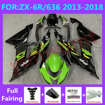 אופנוע Fairings קיט מתאים נינג ' ה ZX-6R 2013 2014 2015 2016 2017 2018 ZX6R zx 6r 636 מלא fairing טנק לכסות ערכות להגדיר ירוק
