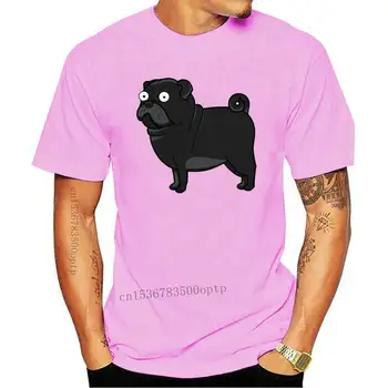 אופנתי חדש גרפי יצירתי החולצה העליון בייסבול החולצה עם פוג כלב שחור CARLINO גברים הדפסה שרוול קצר חולצת טי מגמה