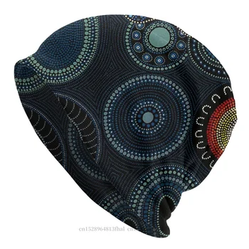 אמנות האבוריג ' ינים באוסטרליה חורף חם כובעים בידוד בלו בונט באיכות גבוהה Skullies כובעים כובעים