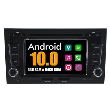 אנדרואיד 10.0 עבור אאודי A4 S4 RS4 8E 8F B6 B9 B7 RNS-E 2 Din DVD Automotivo פארא קרו רדיו במכונית DVD ניווט GPS CarPlay