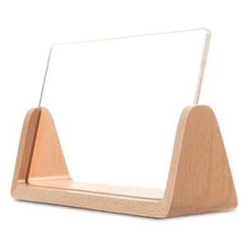 בצורת U אקרילי מסגרת תמונה יצירתית מעץ מלא השולחן בבית קישוט למשרד/חדר שינה/סלון/קפה-5 אינץ