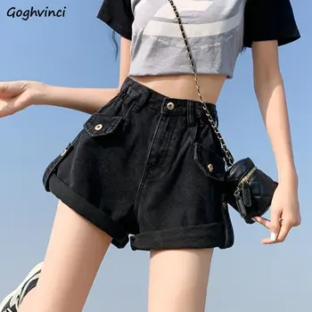 ג ' ינס נשים מכנסיים קצרים מזדמנים Hotsweet במצוקה תלמידי קיץ האימפריה אופנת רחוב Harajuku סגנון קוריאני טרנדי חדש חופשי כל-התאמה