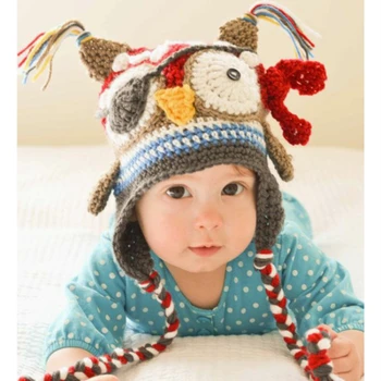 הסגנון החדש תינוק מצחיק שמלת מסיבת ליל כל הקדושים יד סרוגה נוכל אווירה הכובע