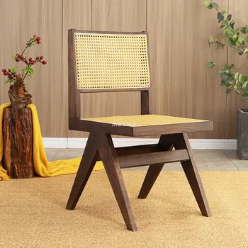 העץ מבטא כסאות אוכל נורדי מטבח מתקפל קומה כסאות אוכל כורסאות יוקרה מעצב Cadeiras דה בג רהיטים