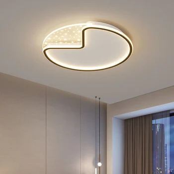 הקרם החדש סגנון Led אורות התקרה מודרני RC ניתן לעמעום אור רכוב מנורה עבור חדר השינה נורדי מינימליזם מתכת Led Luminarias