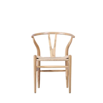 חבל להחמיא על האוכל כיסאות טרקלין כיסאות עץ ביתיים בצורת Y משענת ריהוט חדר האוכל המודרני פשטות