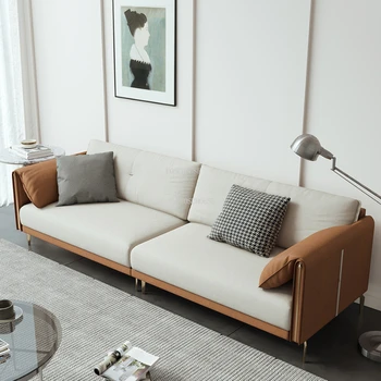 חדש בד מודרני בסלון ספות איטלקיות הביתה רהיטים פשוטים יחיד חדר שינה ספה אור יוקרה קטן משענת הספה הכיסא