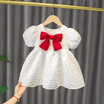 ילדה שמלת הקיץ ילדים ילדה קוריאנית חצאית ילדה לבן הלבוש ילדים נסיכת חצאית 1-5 שנים