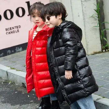 ילדים למטה ז ' קט באורך בינוני בנים בנות החורף מעובה ילדים מעיל מעילי ילדים עבור ילדים ילדים מעילים עבור בנות
