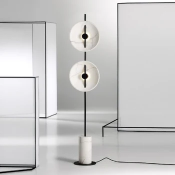 יצירתי, ג ' אז השיש הלבן בסלון מנורת רצפה אמנות השינה מחלקת המכירות מודל החדר מנורת רצפה