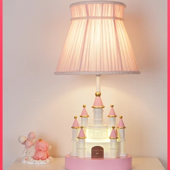 יצירתי טירת נסיכה בחדר מנורת שולחן השינה של הילדים, מנורת הלילה ילדה האורות בחדר