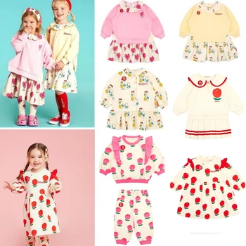 לילדים שמלות לבנות 2023 קיץ חדשה מקסימה בייבי בנות להתלבש חמוד תינוק בגדי ילדות קוריאנית מעצב מותג בגדי תינוק