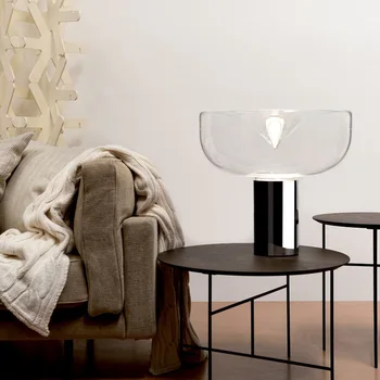 מודרני משפך מנורת שולחן ברזל זכוכית מנורות שולחן הסלון חדר השינה נורדי שולחן העבודה תפאורה E27 אור לילה מנורת הלילה