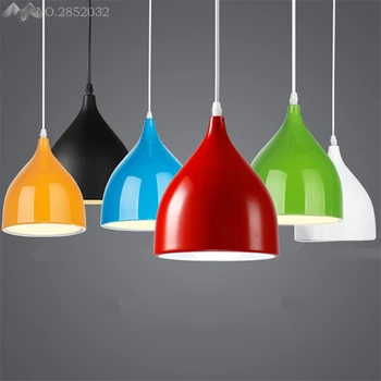 מודרני סקנדינבי מינימליסטי יצירתי צבע תליון המנורה ברזל תליון אור Liviing מסעדה חדר השינה בר עיצוב תאורה